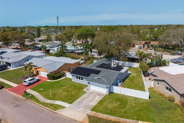 bird's eye view featuring a residential view