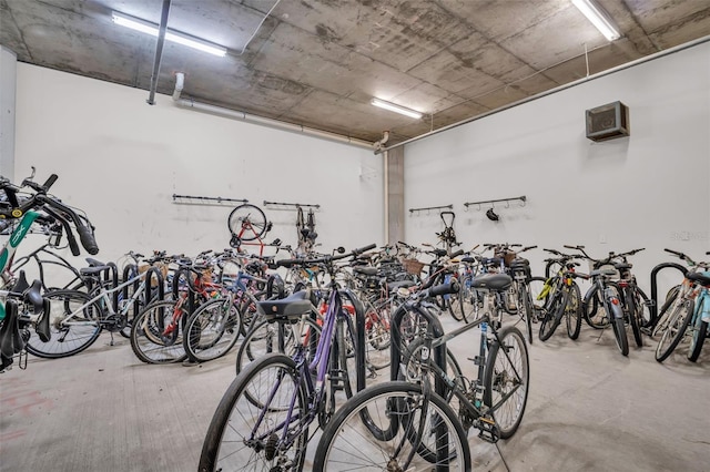 garage with bike storage