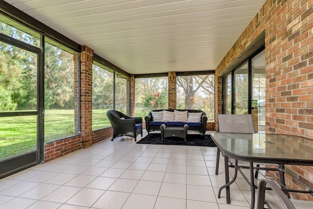 view of sunroom / solarium