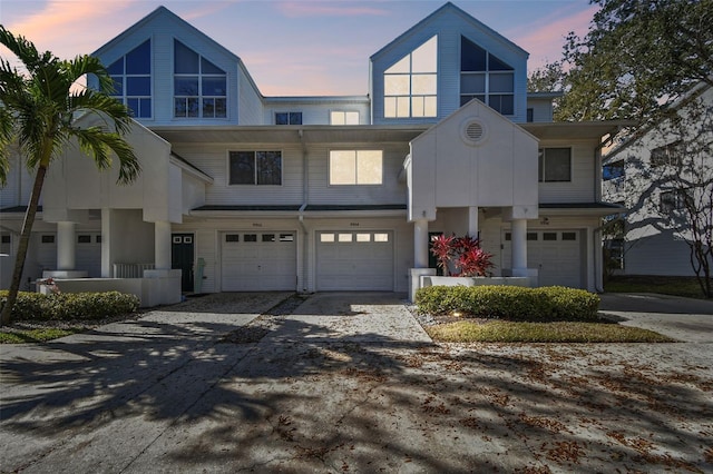 view of front facade featuring a garage and concrete driveway