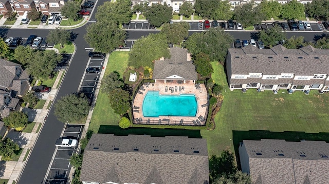 aerial view featuring a residential view