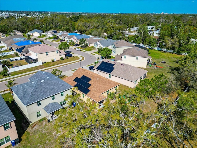 bird's eye view featuring a residential view