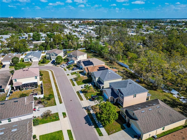 aerial view with a residential view