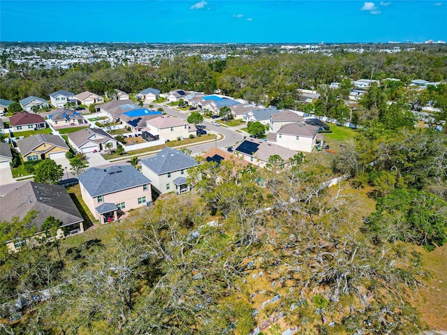 aerial view with a residential view