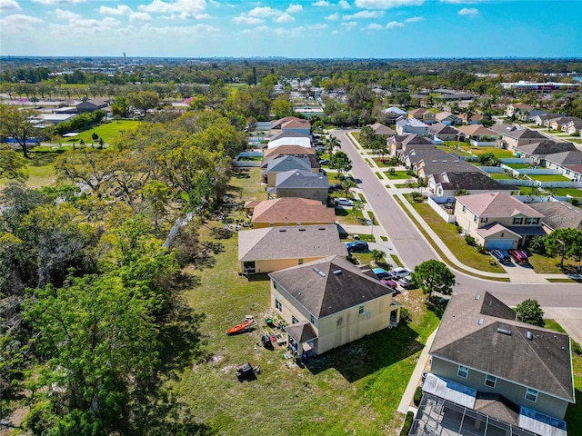 aerial view with a residential view