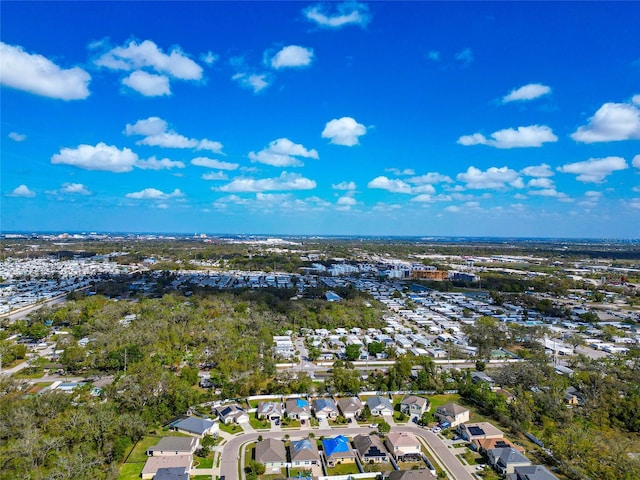 drone / aerial view with a residential view