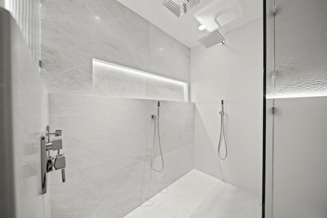 full bathroom featuring walk in shower