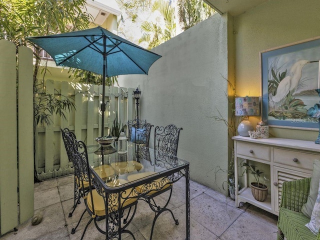 view of patio / terrace with outdoor dining area