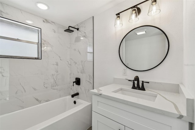 bathroom with  shower combination and vanity