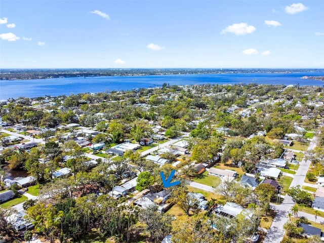 aerial view with a residential view