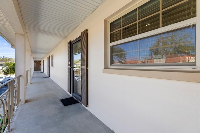 view of patio with a balcony