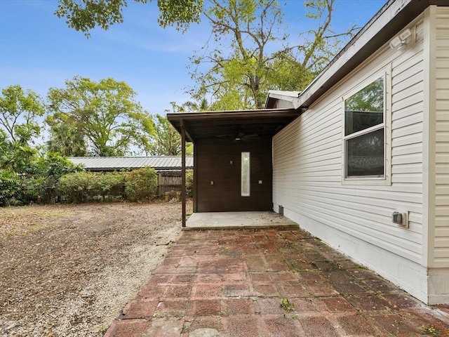 view of patio / terrace with fence