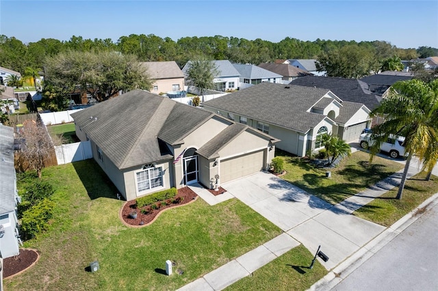 aerial view featuring a residential view