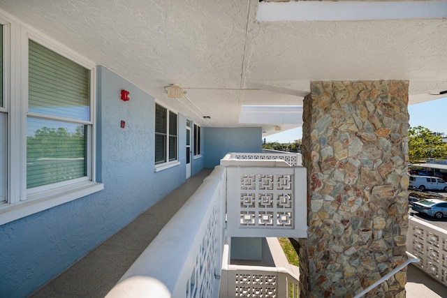 view of patio featuring a porch