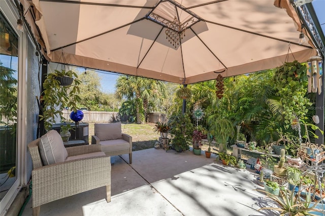 view of patio with fence