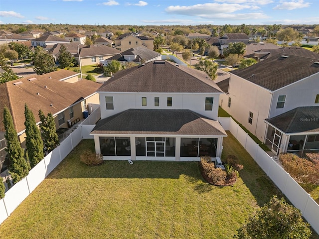 drone / aerial view featuring a residential view