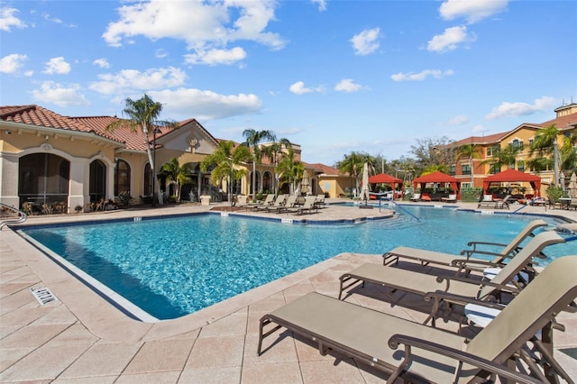 pool featuring a patio