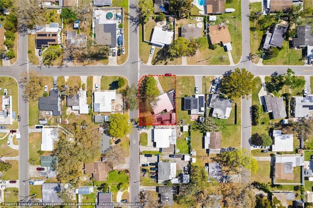 aerial view featuring a residential view