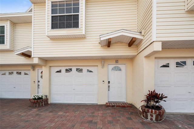 garage with driveway