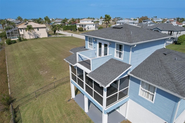 aerial view featuring a residential view