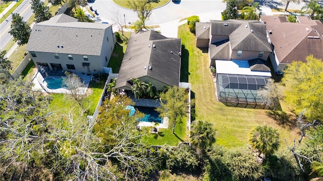 bird's eye view with a residential view