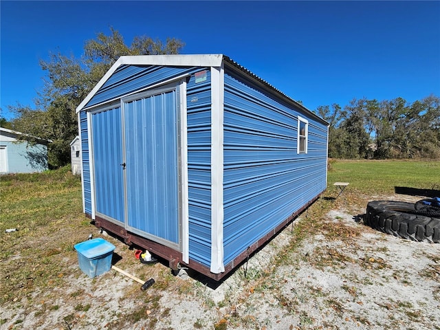 view of shed