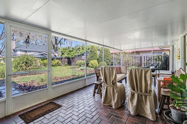 view of sunroom