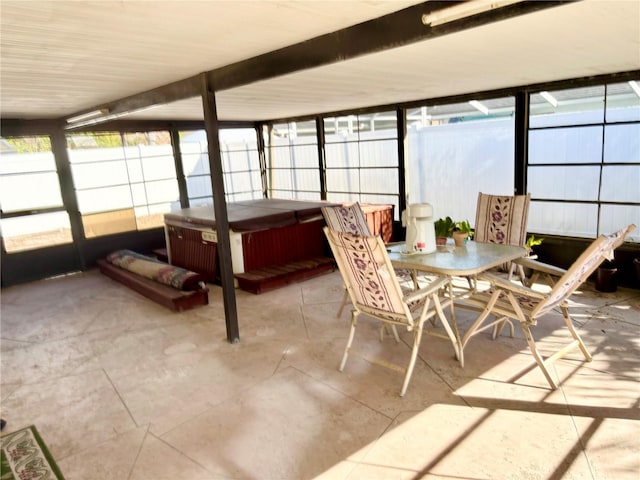 view of sunroom / solarium