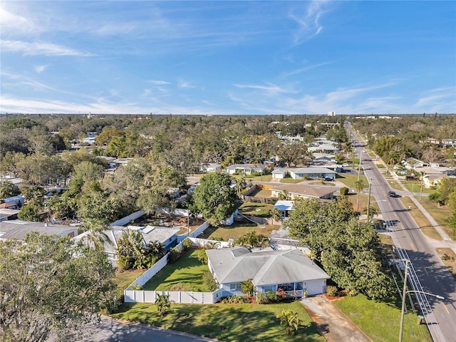 drone / aerial view with a residential view