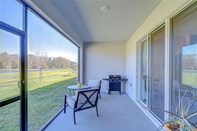 view of sunroom