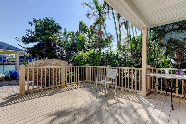 view of wooden terrace