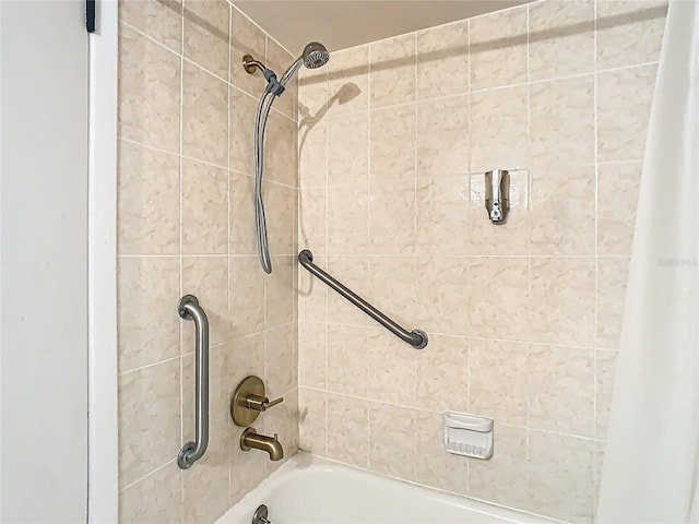 full bathroom with shower / tub combo