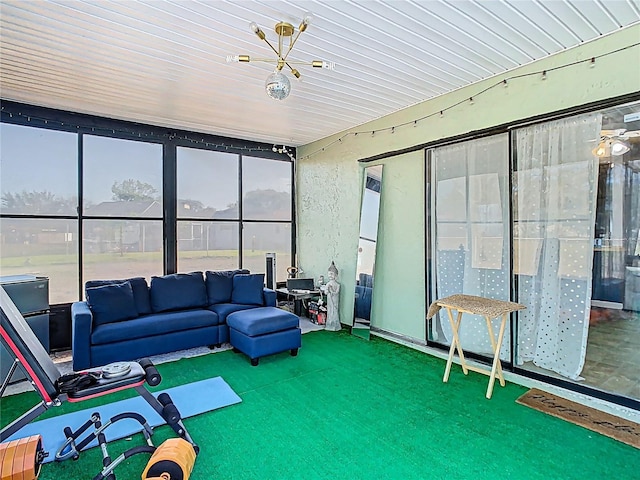 view of sunroom / solarium