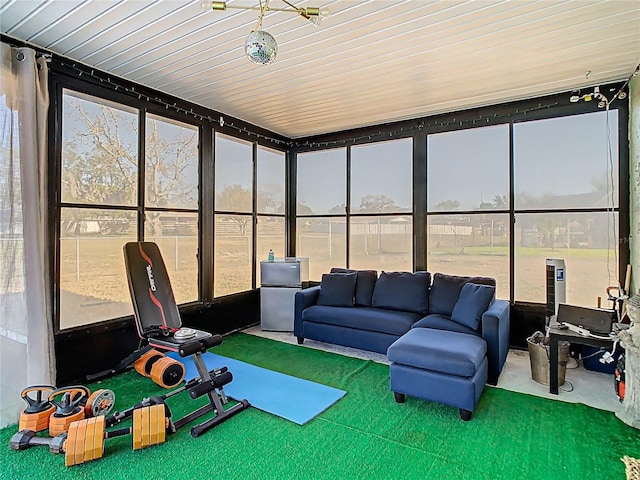 view of sunroom