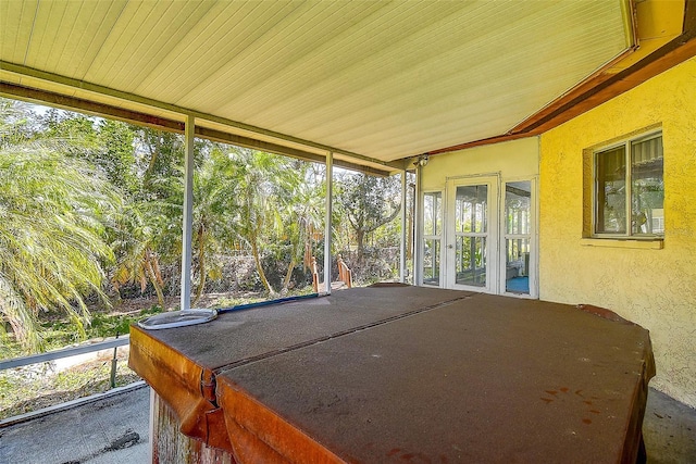 view of sunroom