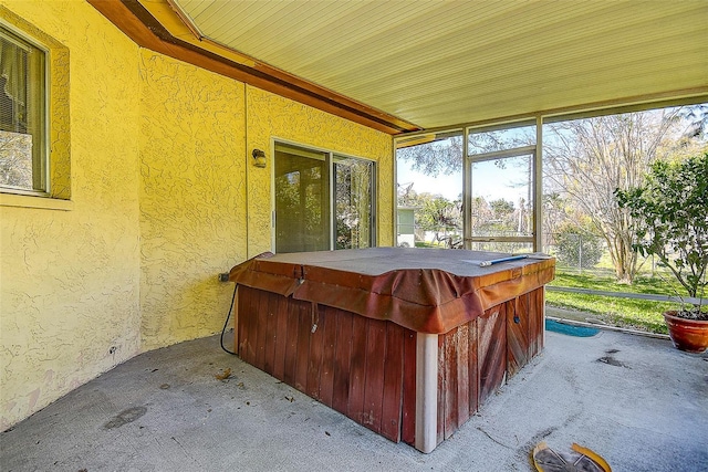 view of sunroom