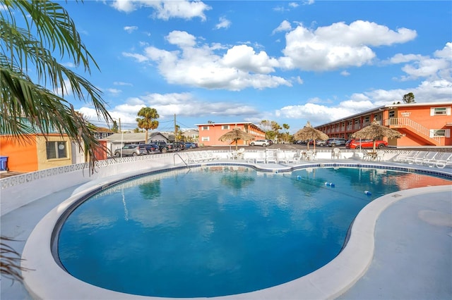 pool with fence