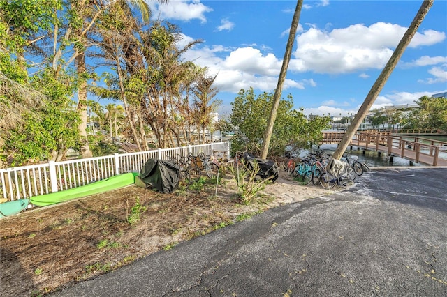 exterior space with fence