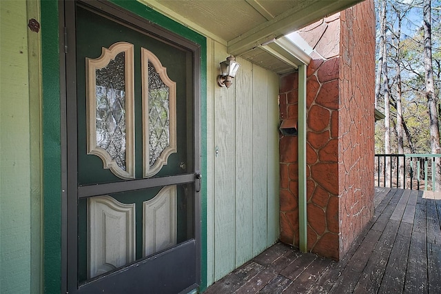 view of doorway to property