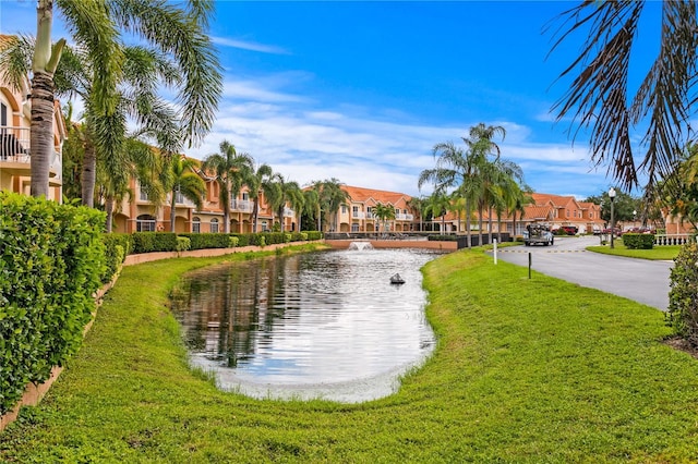 property view of water featuring a residential view