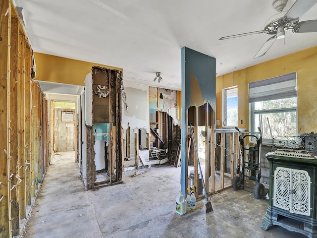 miscellaneous room featuring ceiling fan