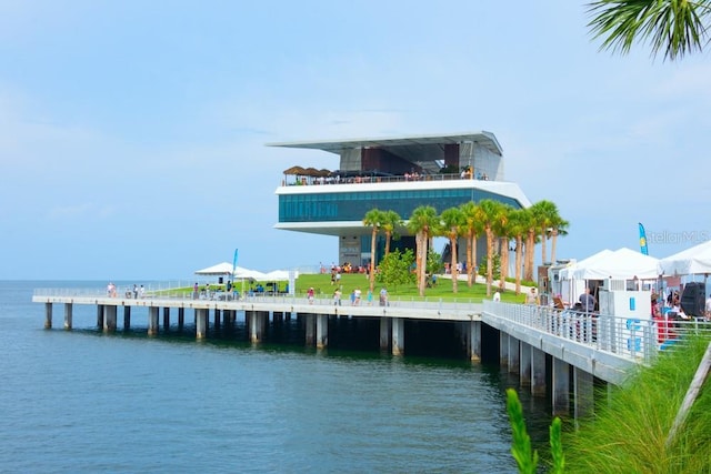 back of house featuring a water view