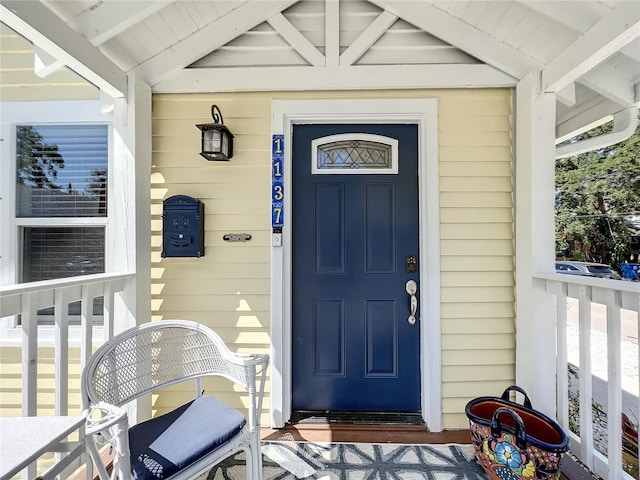 view of doorway to property