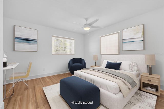 1842 Oklahoma Ave NE, Saint Petersburg, FL 33703 - bedroom with wood finished floors, baseboards, and ceiling fan