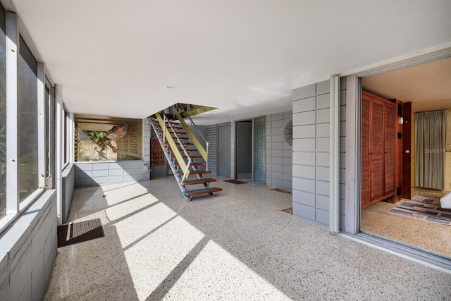 view of patio with stairs