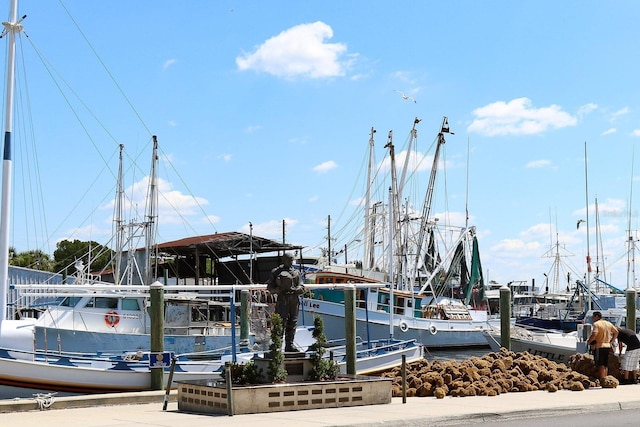 view of dock area