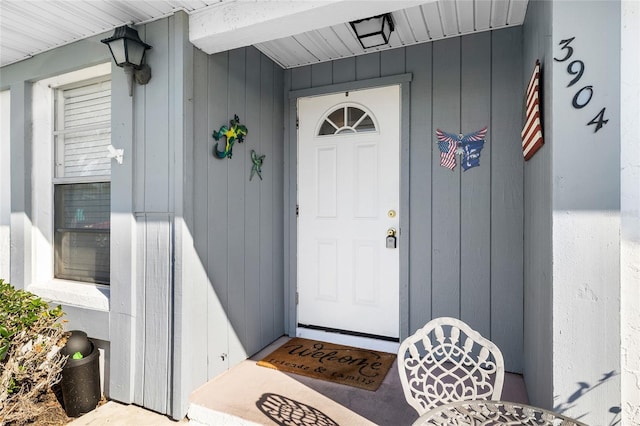 view of doorway to property