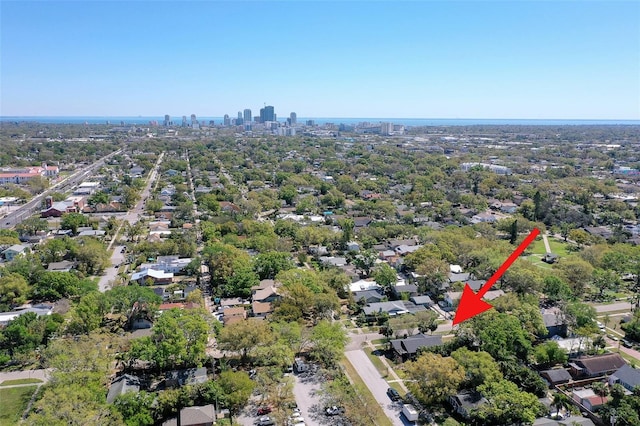 aerial view with a view of city