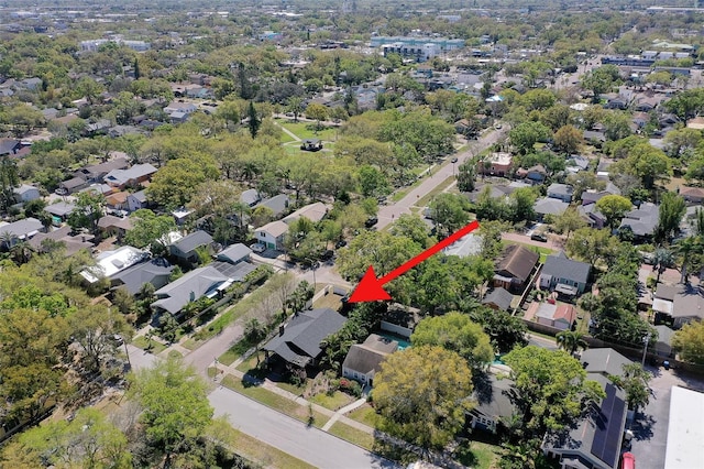 aerial view with a residential view