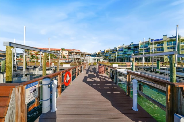 view of dock area